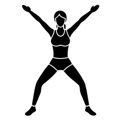 lunge women workout silhouette 