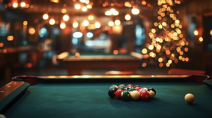 Close-Up of green Table with Blurred Casino Background