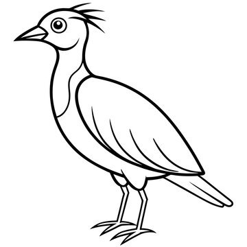 recommend clip art: bird brush stroke line art vector white background