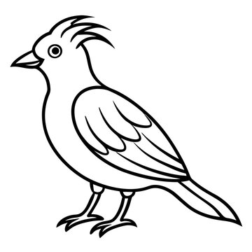 recommend clip art: bird brush stroke line art vector white background