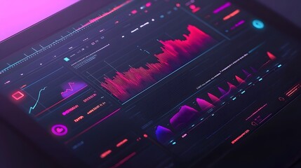 Futuristic Fintech Compliance Dashboard with Sleek User Interface and Seamless Data Visualizations