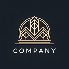 Modern luxury company logo design linear style