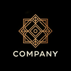 Modern luxury company logo design linear style