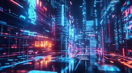 Futuristic Financial Technology Innovations Sleek Blockchain Infrastructure and Immersive Virtual Banking Interfaces