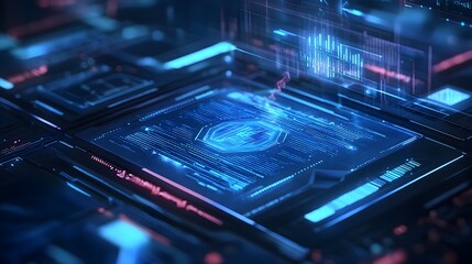 Obraz premium Sleek and Innovative Fintech Technology with Minimalist Digital Interface