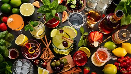 Tasty Ingredients for Cocktails Collection