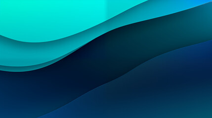 Obraz premium Gradient Blue Waves Overlapping On Dark Background Digital Abstract Design