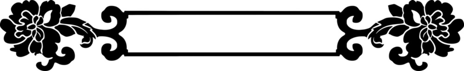 Obraz premium Horizontal title frame banner