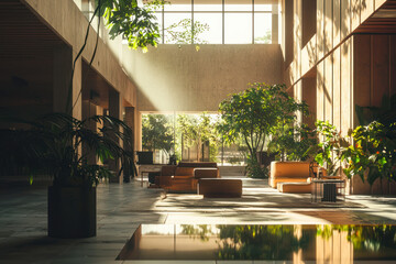Fototapeta premium Harmonious blend of nature geometry and human infrastructure.