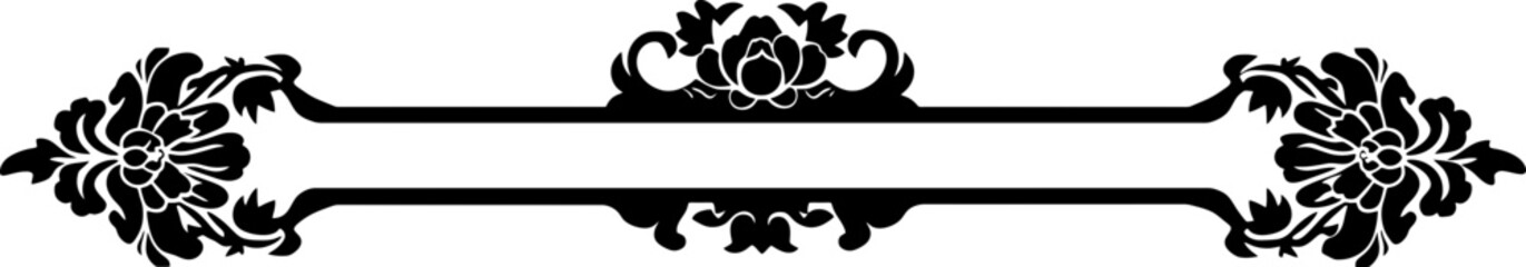 Horizontal title frame banner