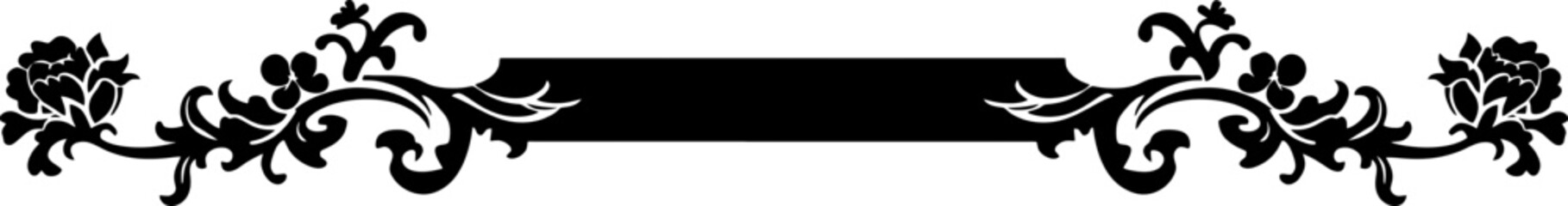 Horizontal title frame banner