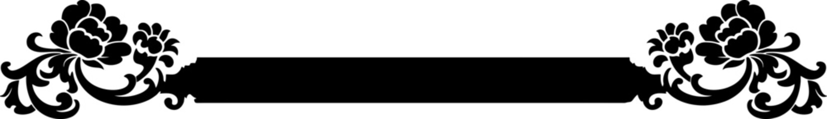 Horizontal title frame banner
