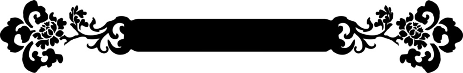 Horizontal title frame banner