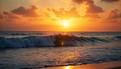 sunset on the beach