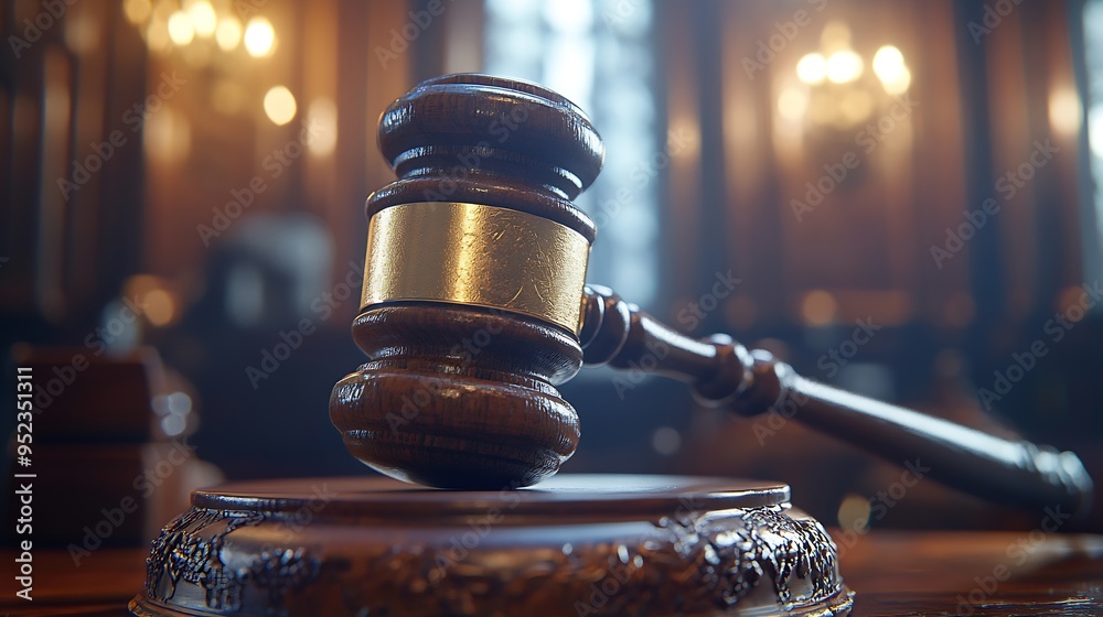 Poster fraudulent concept judges gavel falls in lawsuit against fraudulent online activities emphasizing im
