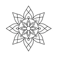 Intricate mandala vector illustration with geometric and floral elements, ideal for wellness and art.