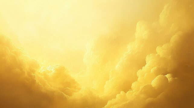 Clouds under light yellow sky