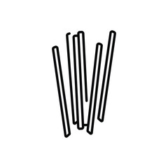 Snack sticks line black icon.