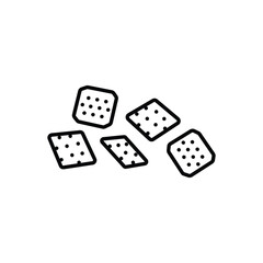 Crackers line black icon.