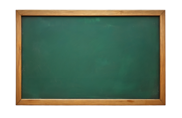 green chalkboard mockup with wooden frame isolated background
