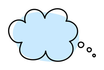 Creative speech balloon box. Hand drawn style speech bubble. Vector illustration