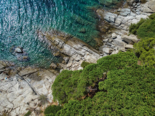 Foto al drone della costa spagnola del mditerraneo