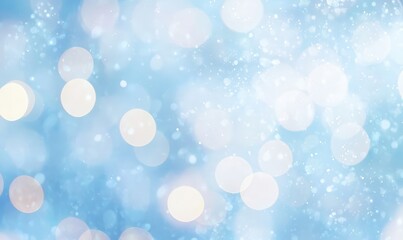 Soft blue bokeh lights