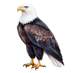 Obraz premium eagle watercolor clipart, perfect for nursery, isolated on white background