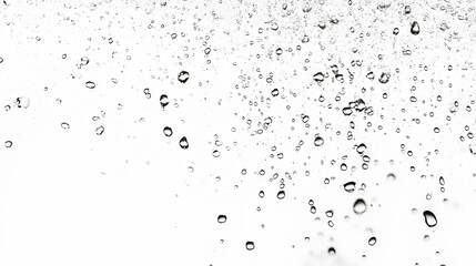 Full frame of raindrops falling on a white background 