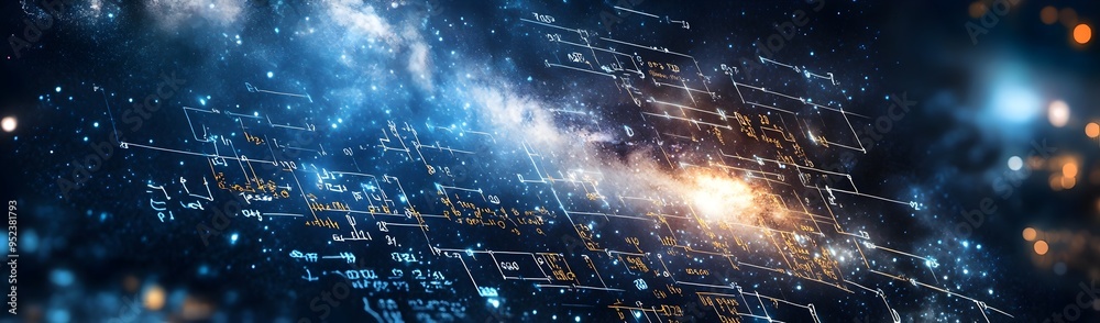 Canvas Prints cosmic equations the intertwined realm of science and the universe
