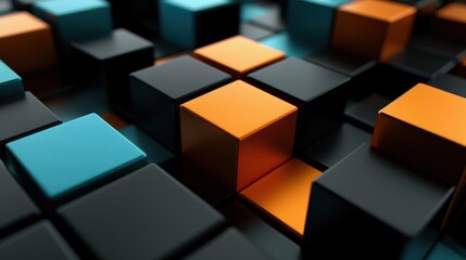 Abstract 3D Cube Pattern