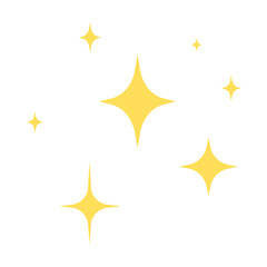 Yellow Color Sparkles PNG