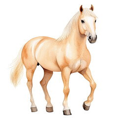 Obraz premium horse watercolor clipart, perfect for nursery, isolated on white background