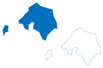 Lake Kamnarok (Africa, Republic of Kenya) map vector illustration, scribble sketch Kamnarok map