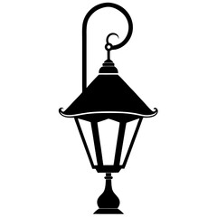 lamp vector, vintage street lamp