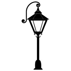 lamp vector, vintage street lamp