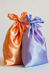 Versatile silk fabric bag mockup Eco-Friendly Packaging generated by AI