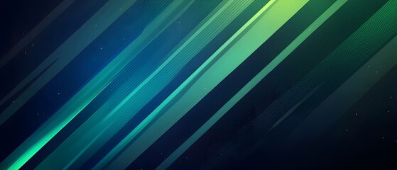 Obraz premium A flat illustration of a vibrant abstract background, diagonal stripes with a gradient transition from navy blue to deep green, thin stripes, sharp color separation, minimal blending
