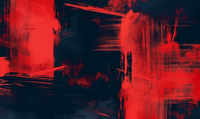 Red and black color background, brush stroke, grunge style, minimalistic design, epic wallpaper