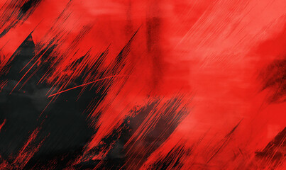 Red and black color background, brush stroke, grunge style, minimalistic design, epic wallpaper