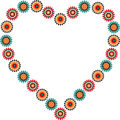 Cute Floral Hippie Love Heart
