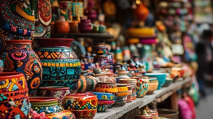 Vibrant Global Marketplace Showcasing Diverse Cultural Products and Modern Industrial Items Side by Side