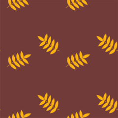 Seamless print pattern wallpaper background with leaves vector illustration botanic nature texture for paper, textile etc