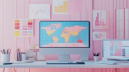 Detailed Infographic of Worldwide E commerce Platform Sales Metrics and Regional Trend Analysis