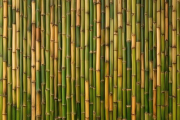 Fototapeta premium Eco-Friendly Bamboo Wood Segmented Surface with Luxurious Greenish Tones and Innovative Texture