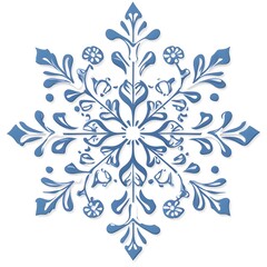 Obraz premium Beautifully Crafted Snowflake with Intricate Details Isolated on a Pristine White Background Perfect for Elegant Winter or Holiday Designs