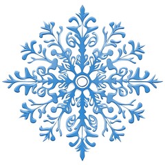 Beautifully Detailed Snowflake Design with Intricate Hexagonal Patterns on a Clean Isolated White Background Perfect for Holiday Winter or Minimalist Decor