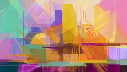 Architecture abstract painting shape.