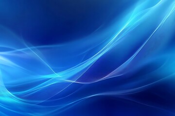 Abstract Blue Background with Flowing Lines Illustration