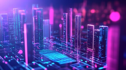 Dynamic Futuristic Financial Technology Data Analytics Clean Minimalist Digital Interface